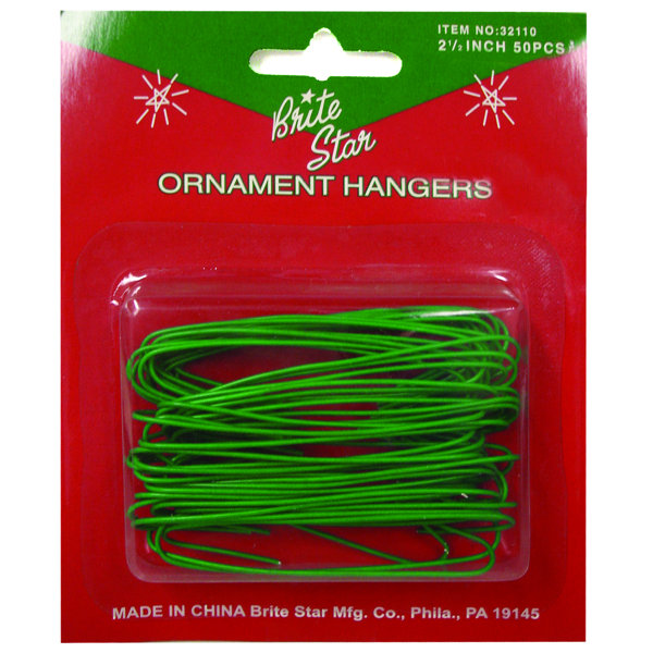 Brite Star Green Metal Christmas Ornament Hooks 2.5" Wayfair